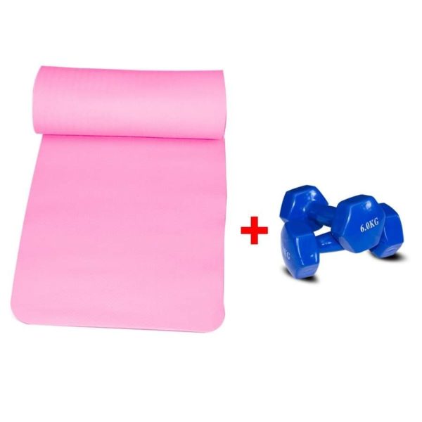 Tapis Antidérapant Pour Yoga + Poids De Musculation 6kg