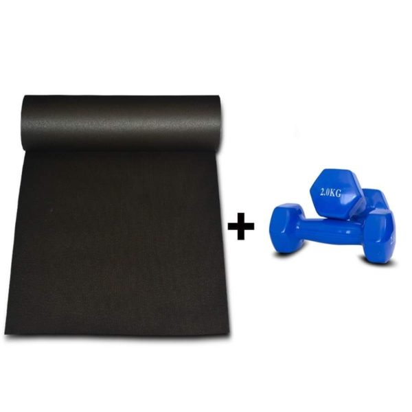 Tapis Antidérapant Pour Yoga + Poids De Musculation 2kg