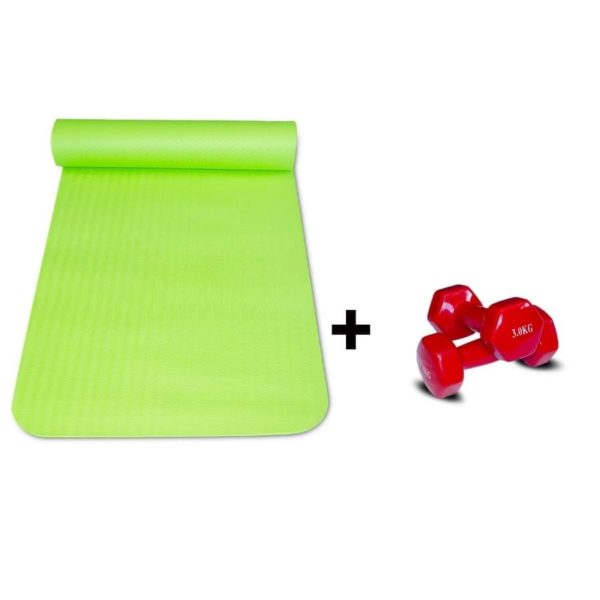 Tapis Antidérapant Pour Yoga + Poids De Musculation 3kg