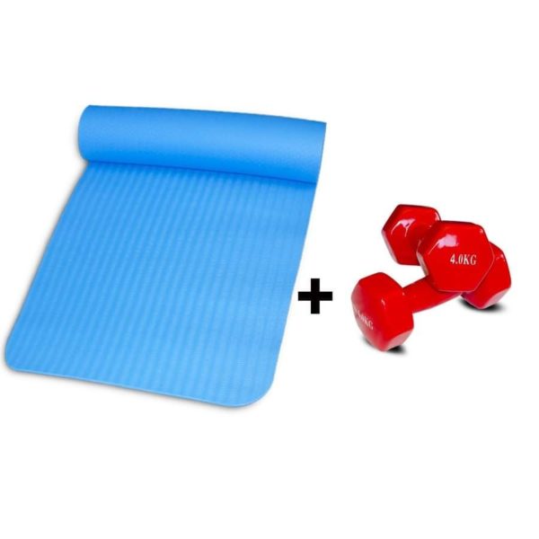 Tapis Antidérapant Pour Yoga + Poids De Musculation 4kg